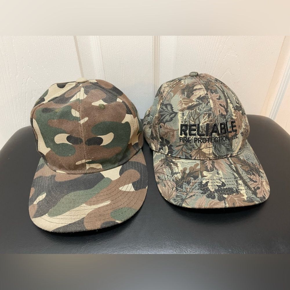 Camo Hats Adjustable Lot of 2